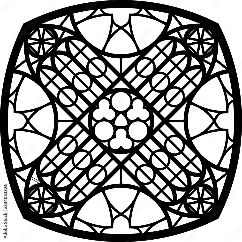 Rose Window, Fig. 10, square 1, half 1 Rose Window, Fig. 10, square 1, half 1