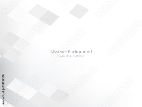 Abstract geometric or isometric white and gray polygon or low poly vector technology concept background. EPS10 illustration style.