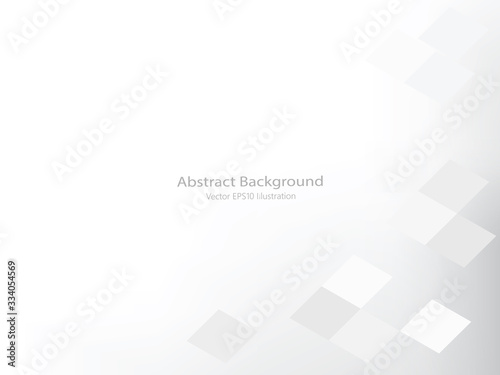 Abstract geometric or isometric white and gray polygon or low poly vector technology concept background. EPS10 illustration style.