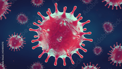 Monkeypox or Corona Virus Covid-19 illustration - Microbiology And Virology Concept design