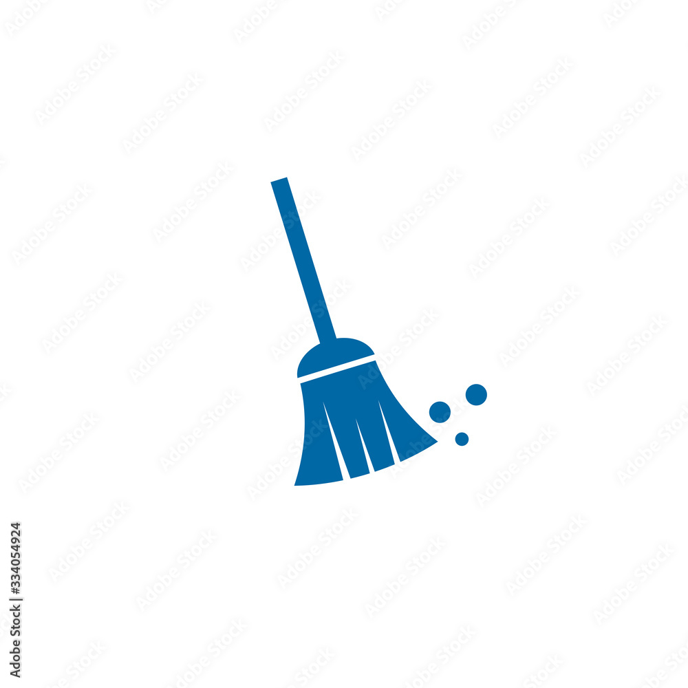 Broom logo design icon vector template Broom logo design icon vector template