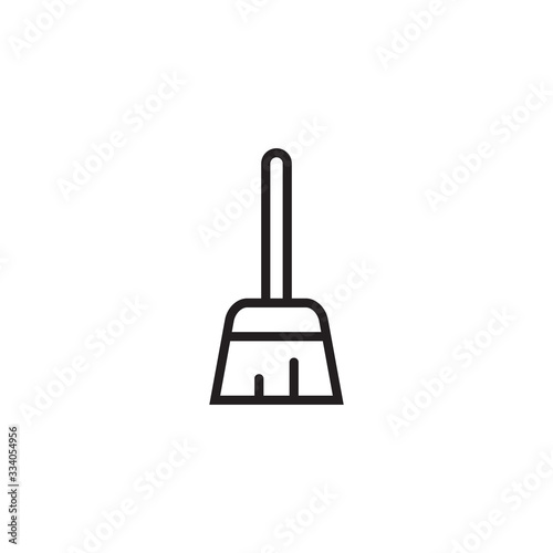 Broom logo design icon vector template