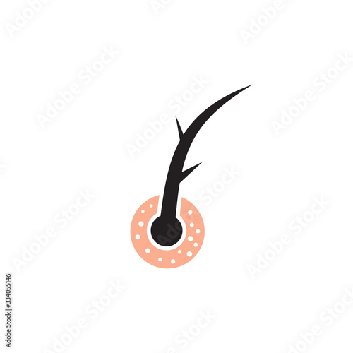 Hair treatment icon logo design template