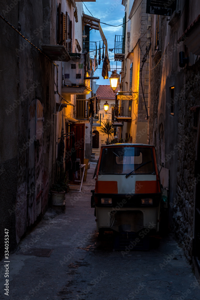 evening narrow streets of old town