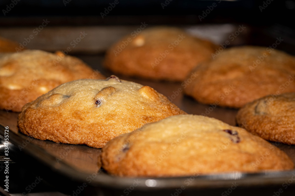 Baked chocolate chip cookies Baked chocolate chip cookies