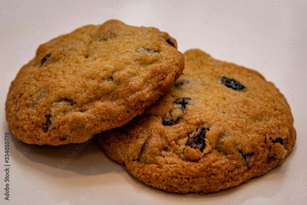 Baked chocolate chip cookies Baked chocolate chip cookies