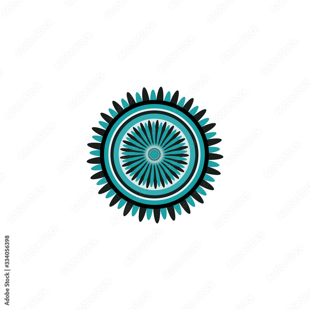 Fototapeta premium Aboriginal art dots painting icon logo design