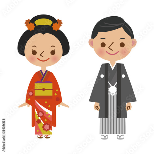 日本人の和装 民族衣装 Stock Vector Adobe Stock