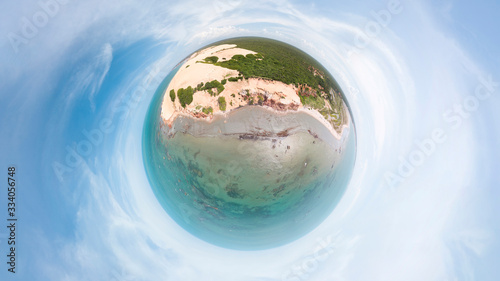 Little Planet of Ponta Grossa Beach close to Canoa Quebrada, east shore of Ceara State, Brazil