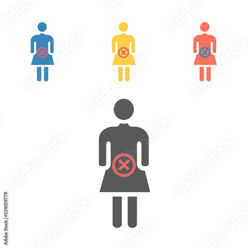 Abortion icon. Vector signs for web graphics.