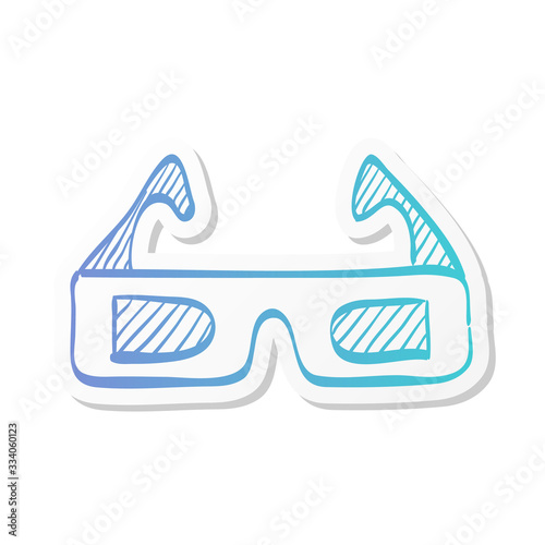 Sticker style icon - 3D glasses