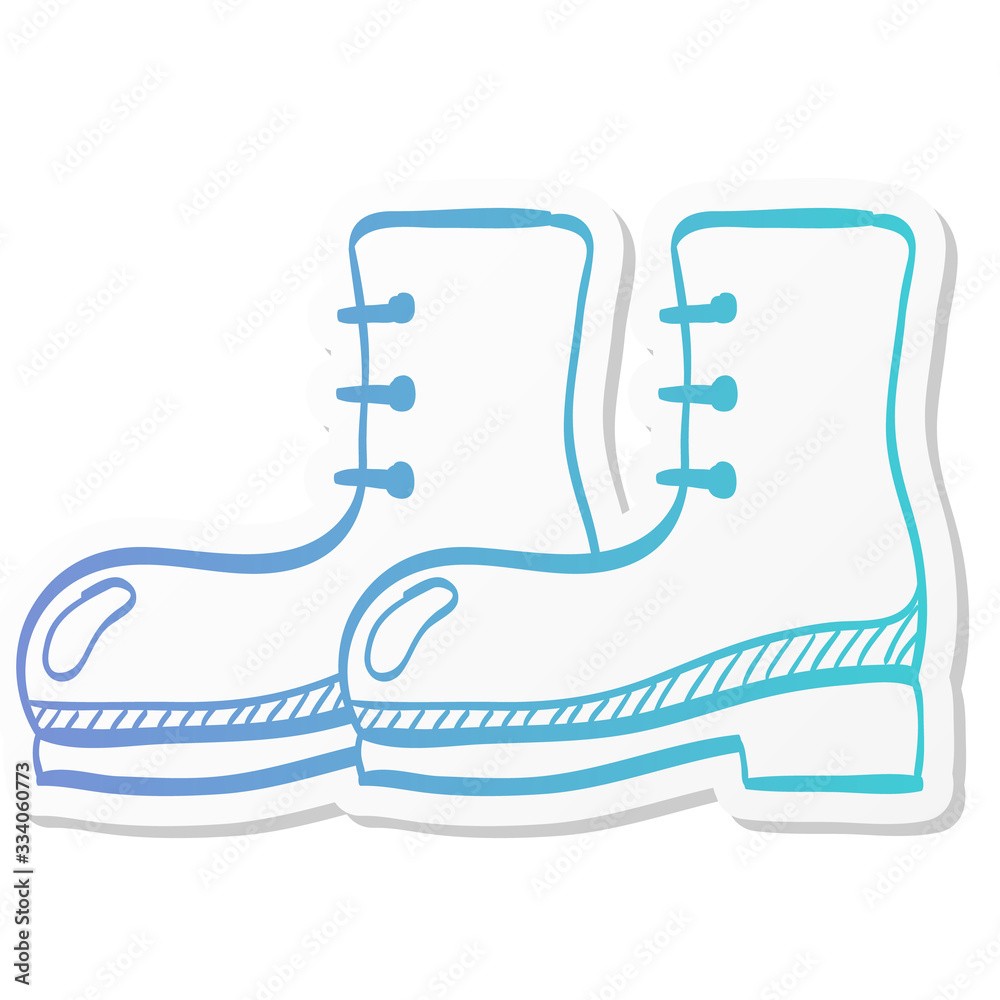 Sticker style icon - Boot