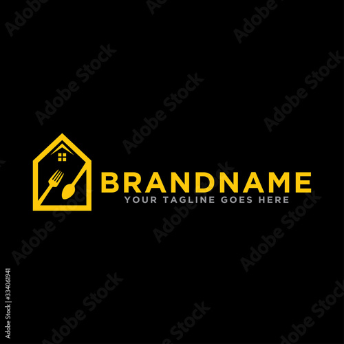 Food logo icon vector. Restaurant logo spoon and fork design template.