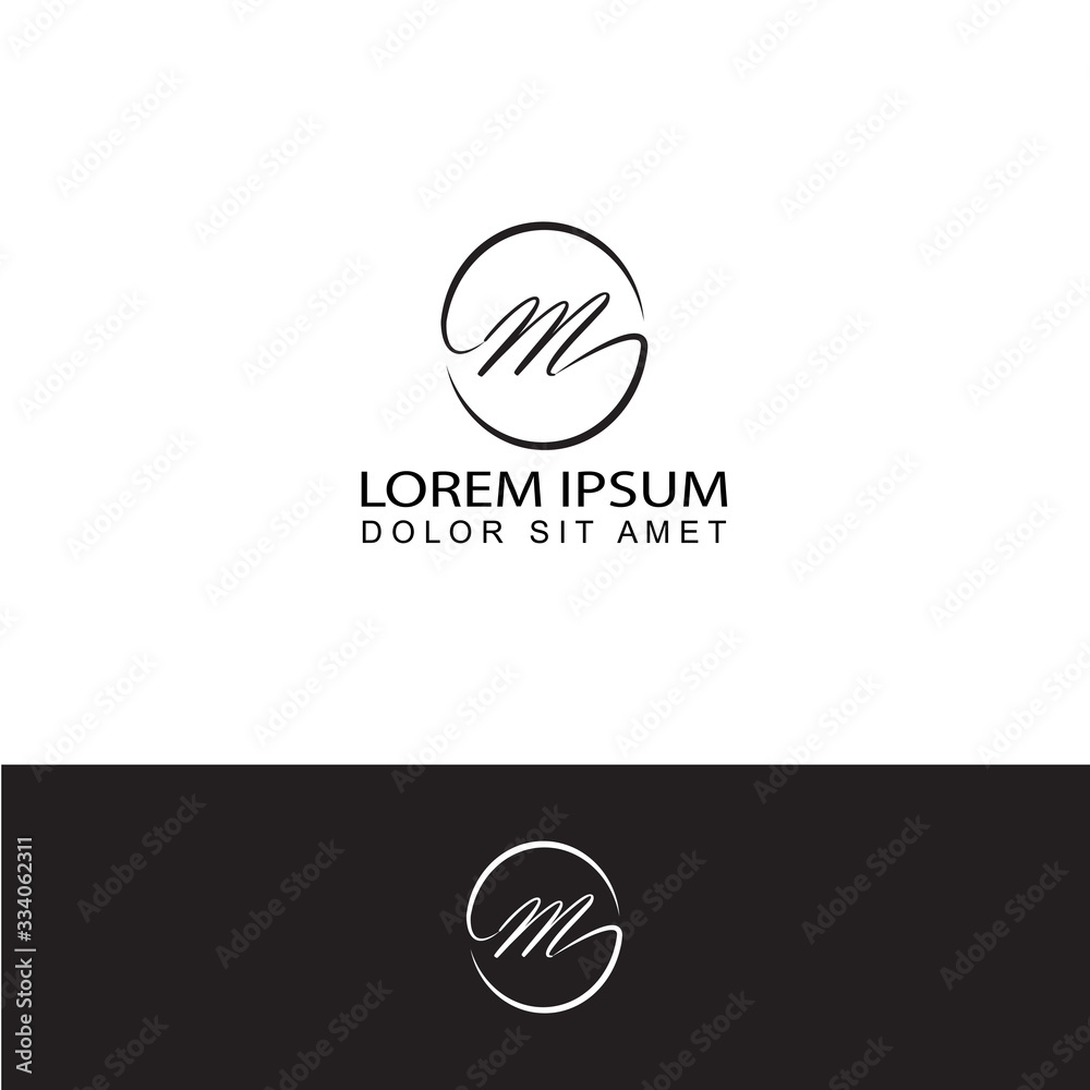 initial letter m logo template design vector initial letter m logo template design vector