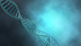 Human DNA strands concept background. 3D Render