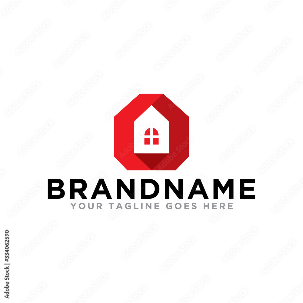 Real estate logo icon. Home simple design on modern logo.