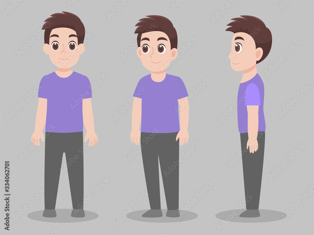Set of Character Man cartoon concept character Set of Character Man cartoon concept character