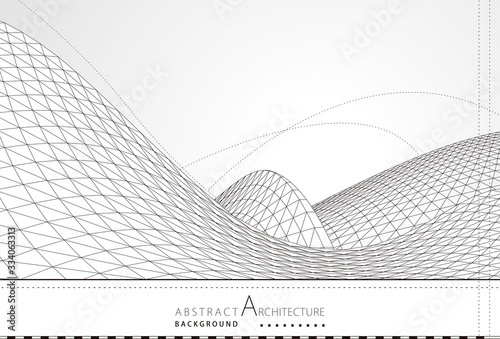 Architecture building construction perspective design, abstract imagine modern building background.