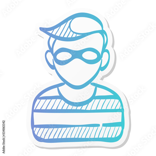 Sticker style icon - Burglar