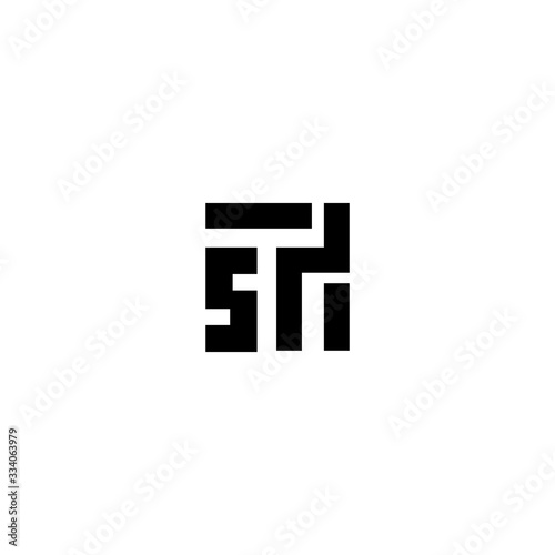 ST TS Letter Logo Design Vector Template