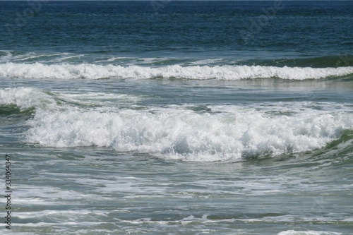 Ocean waves on the beach in Atlantic coast of North Florida 