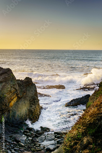 Sunset evening at Shore Acres Winchester Oregon Coast
