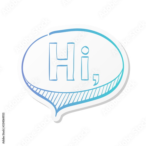 Sticker style icon - Chatting