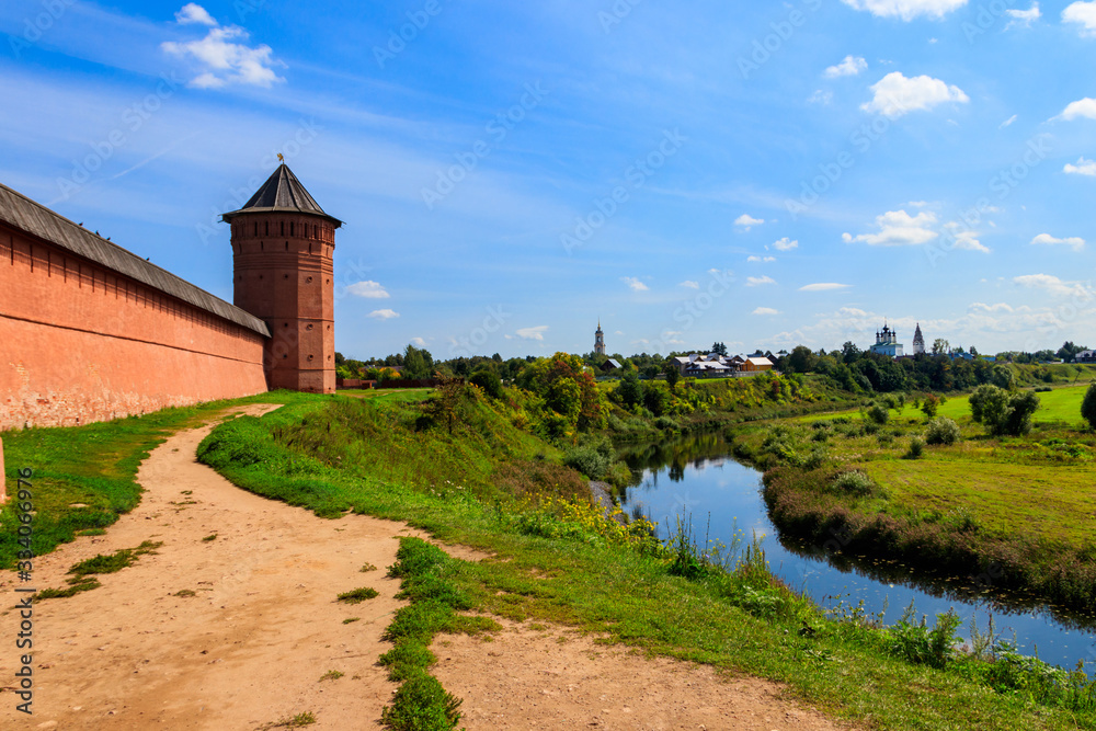 Monastery of Saint Euthymius wall in Suzdal, Russia