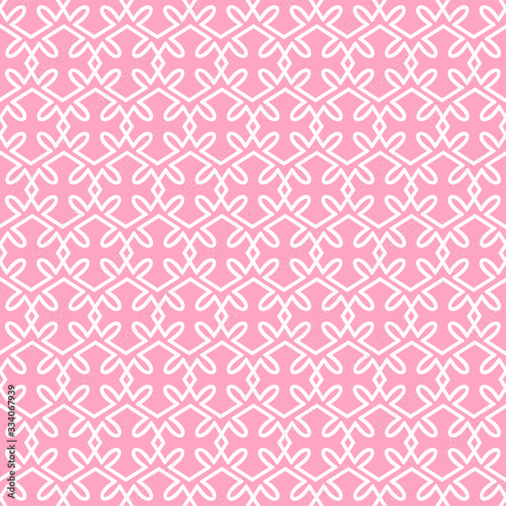 Pink background geometric vector pattern. Wrapping paper design.