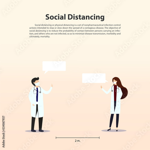 Social distancing, Isolated to prevent the coronavrius disease (COVID-19) from spreading.
