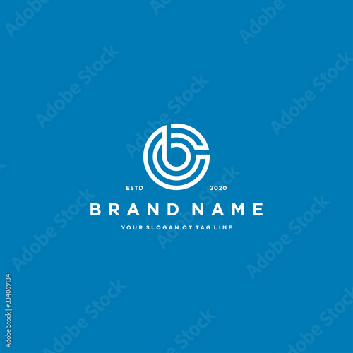 letter CB logo design vector