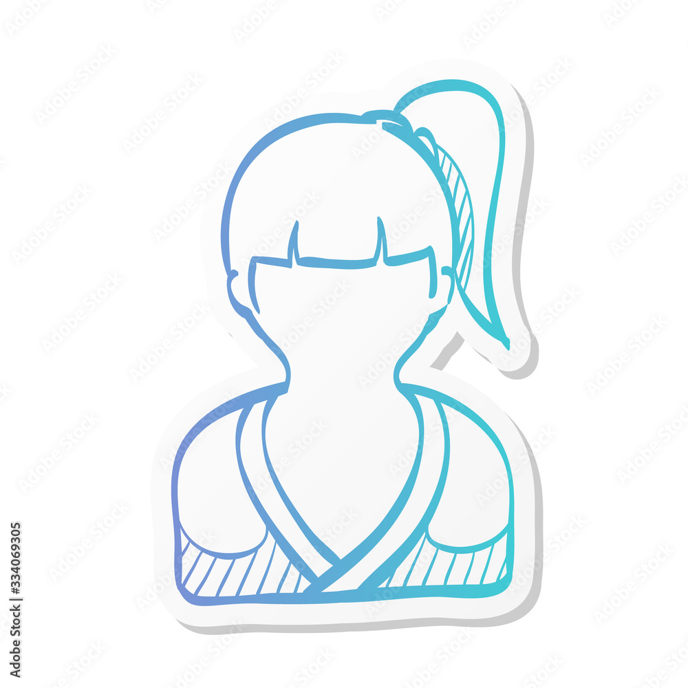 Obraz premium Sticker style icon - Woman spa