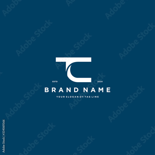 letter CT logo design vector