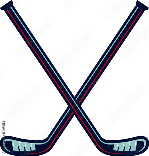 Hockey Sticks Crossed
