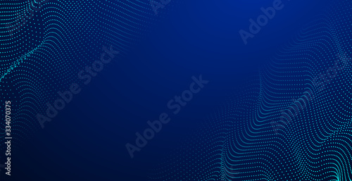 Composed of particles swirling abstract graphics.