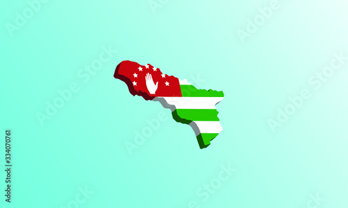 abkhazia Map 3D icon vector illustration