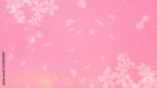  桜　春イメージ　ループ素材　CG背景　アニメーション