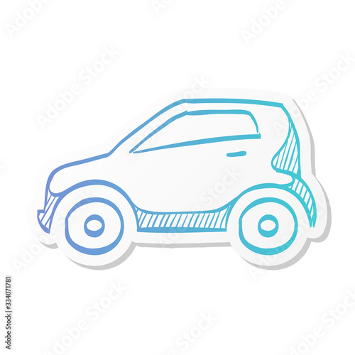 Fototapeta Naklejka Na Ścianę i Meble -  Sticker style icon - Mini car