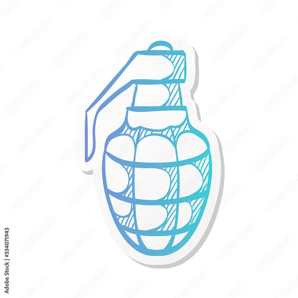 Sticker style icon - Grenade