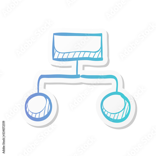 Sticker style icon - Hierarchy