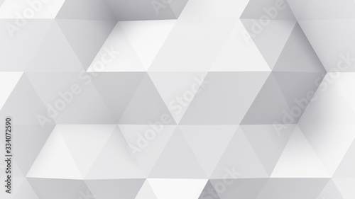 Geometric Polygon Wall abstract mesh structure 3D illustration background