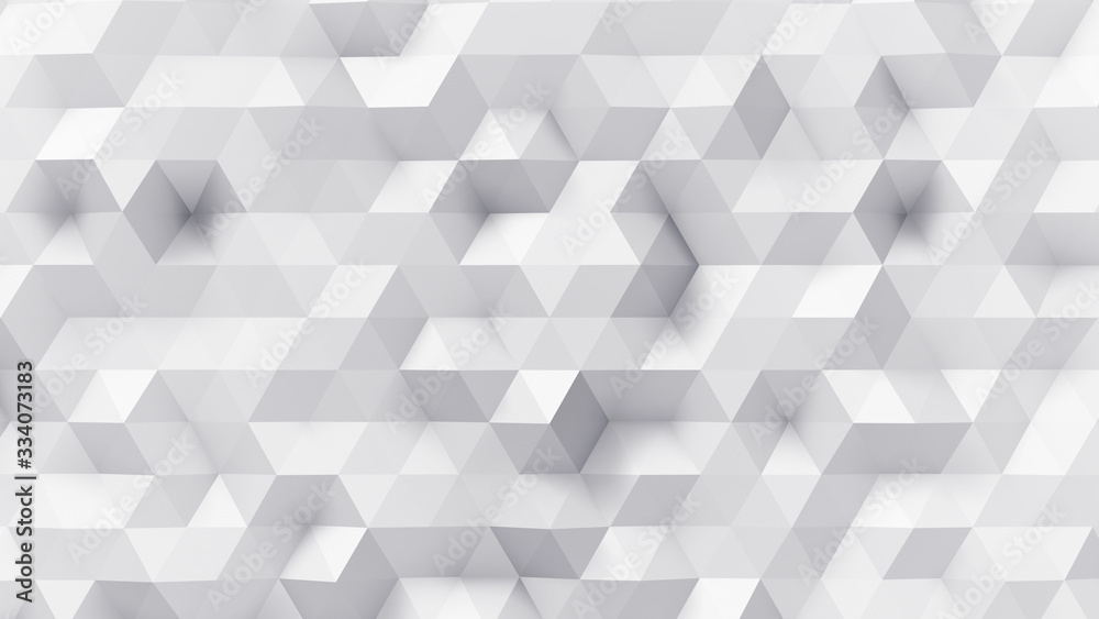 Fototapeta premium Geometric Polygon Wall abstract mesh structure 3D illustration background