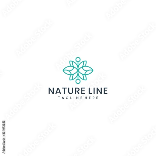 logo vector leaf minimalist design