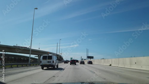 Driving First Person View Tampa Bay Florida Highway Freeway Street Car Driver Passenger View 002 