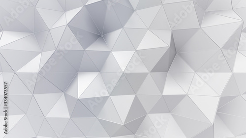 Geometric Polygon Wall abstract mesh structure 3D illustration background