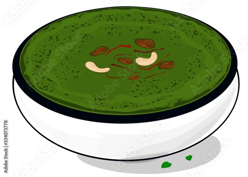 Mirchi ka halwa indian Sweet food Vector