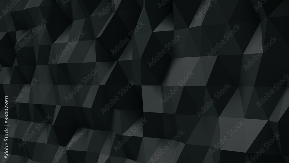 Geometric Polygon Wall abstract mesh structure 3D illustration background Geometric Polygon Wall abstract mesh structure 3D illustration background