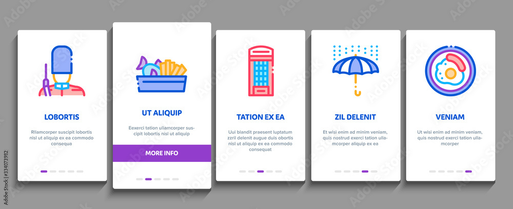 England United Kingdom Onboarding Mobile App Page Screen Vector. England Flag And Pound Sterling Coin, Bus And Cab Taxi, Big Ben And Tower Bridge Color Contour Illustrations