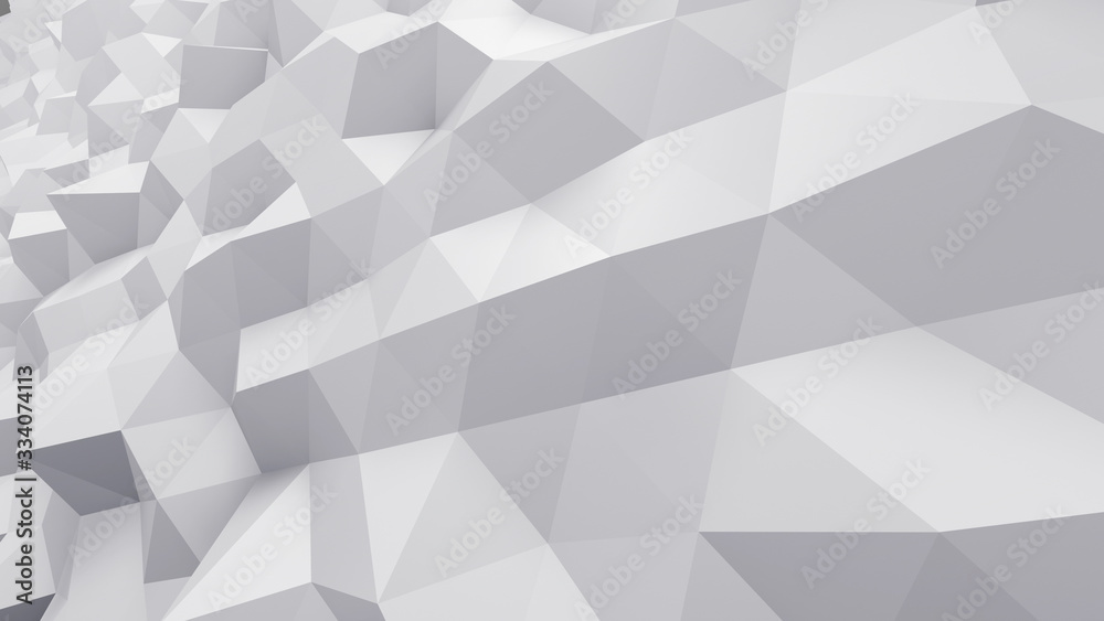 Obraz premium Geometric Polygon Wall abstract mesh structure 3D illustration background