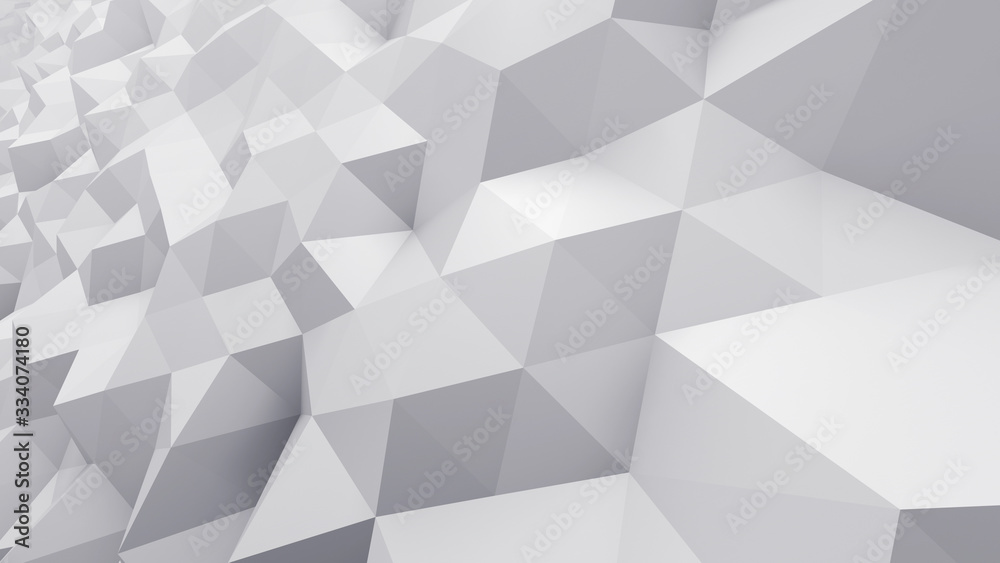 Obraz premium Geometric Polygon Wall abstract mesh structure 3D illustration background